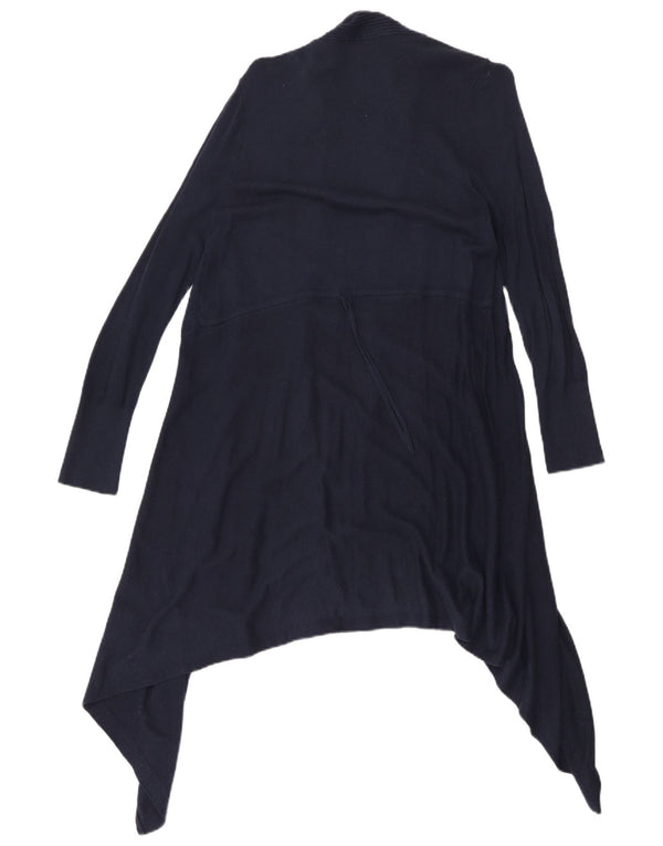 Marks & Spencer Womens Longline Open Cardigan Sweater UK 16 Large Navy Blue
