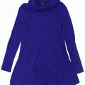 Phase Eight Womens Long Sleeve Tunic Top UK 8 Small Blue Viscose
