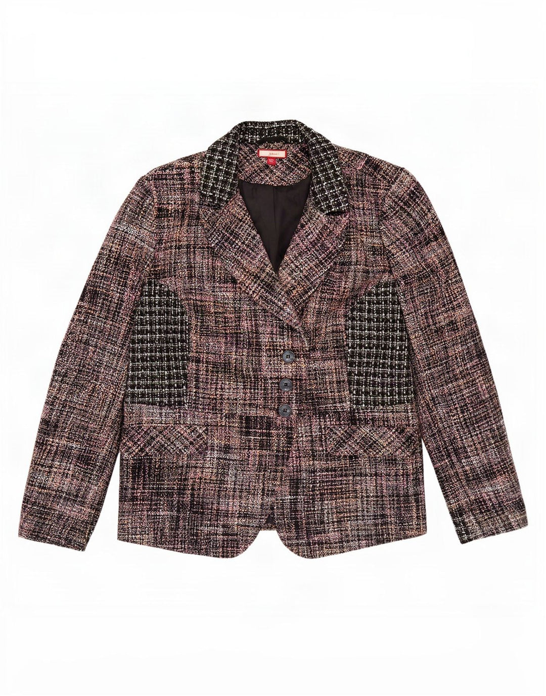 Joe Browns Veste blazer à 3 boutons pour femme UK 20 2XL Carreaux multicolores