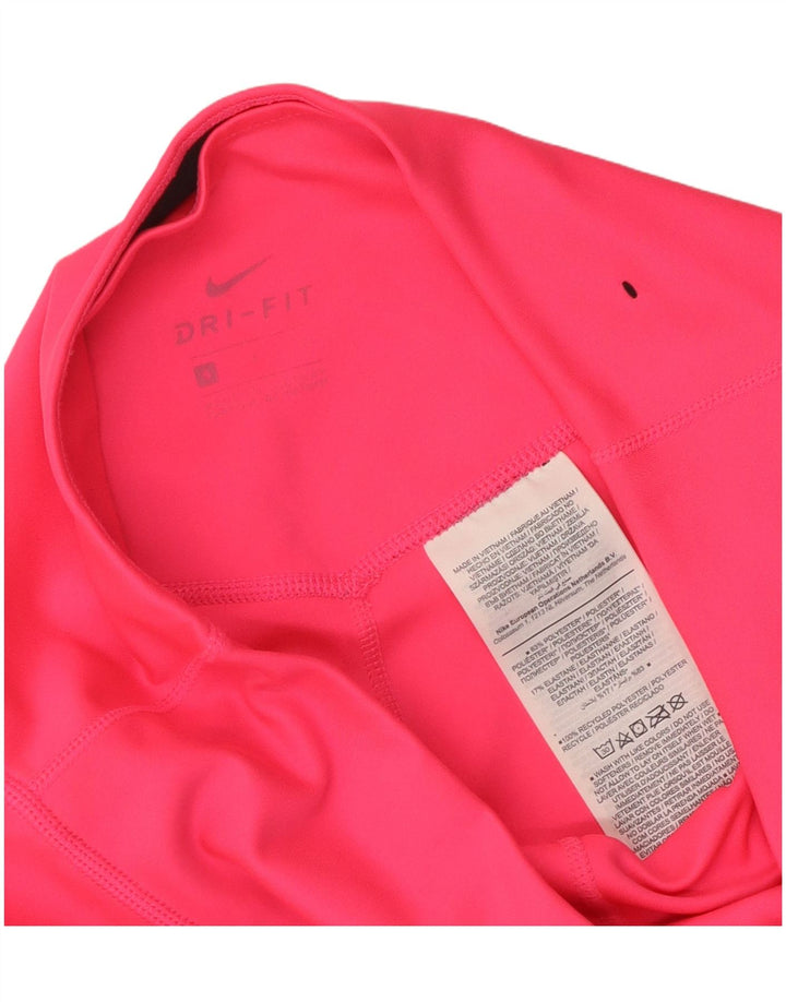 Nike Womens Dri Fit Leggings UK 10 Small  Pink Polyester