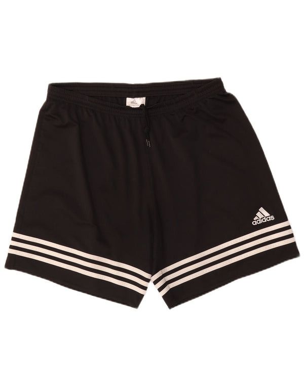 Pantaloncini sportivi Adidas Climalite da uomo grandi in poliestere nero