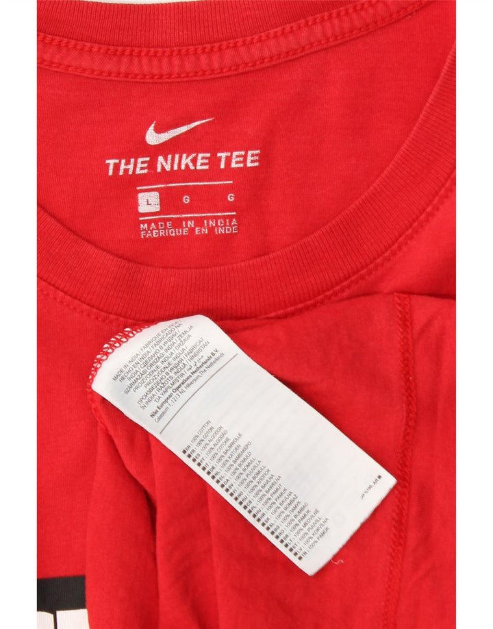 Nike Mens Graphic T-Shirt Top Large Red Cotton