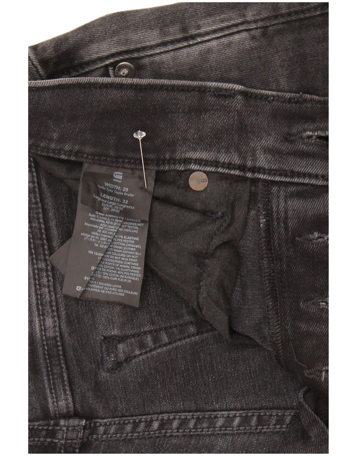 G-Star Womens 3301 Slim Jeans W28 L32 Black Cotton