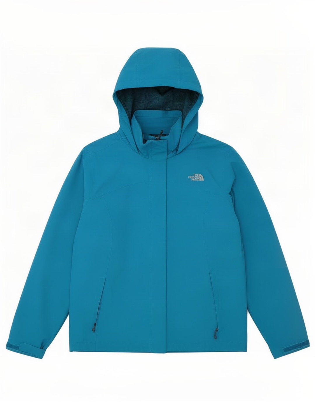 The North Face Regnjakke med hætte til kvinder UK 16 Stor blå polyester