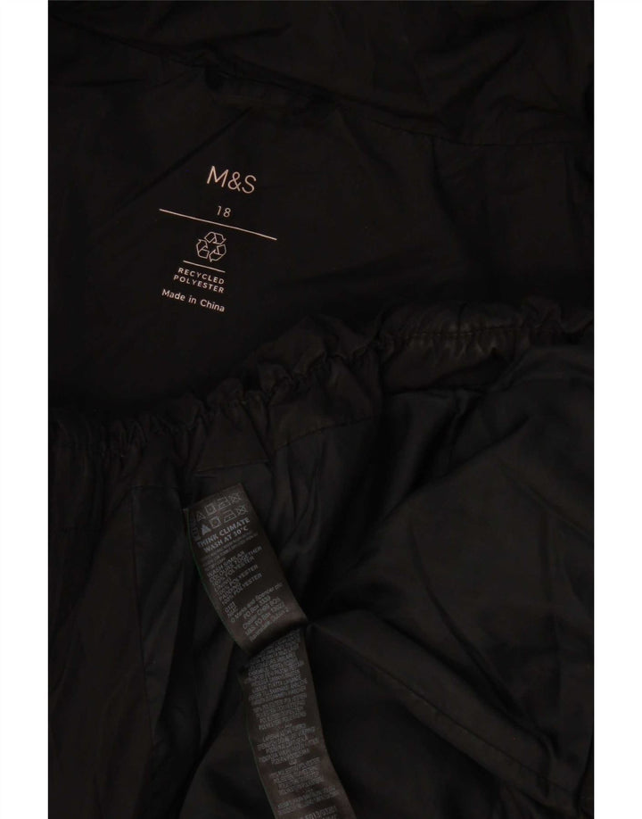 Marks & Spencer polstret jakke til kvinder UK 18 XL sort polyester