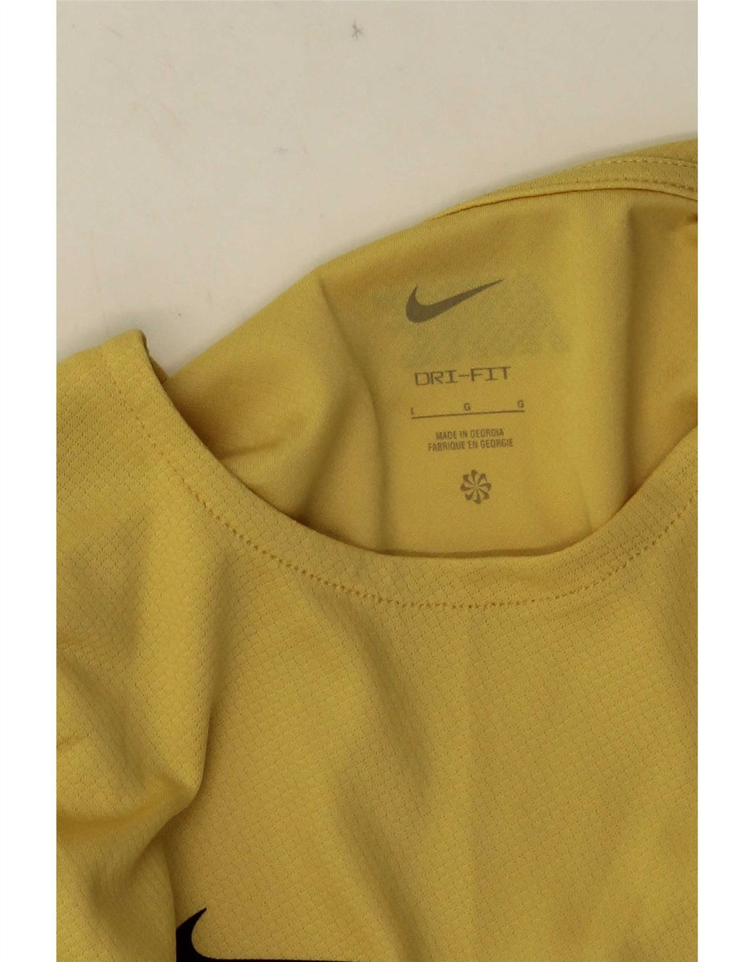 Nike Mens Dri Fit T-Shirt Top Large Yellow