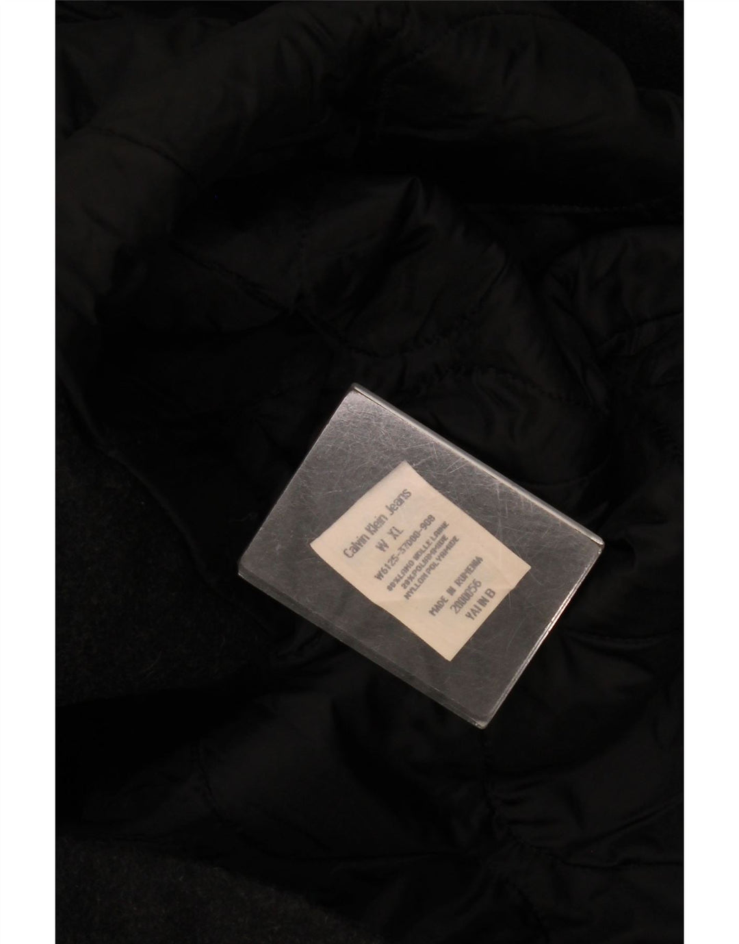 Calvin Klein Jeans Manteau à double boutonnage pour femme UK 18 XL Gris Laine