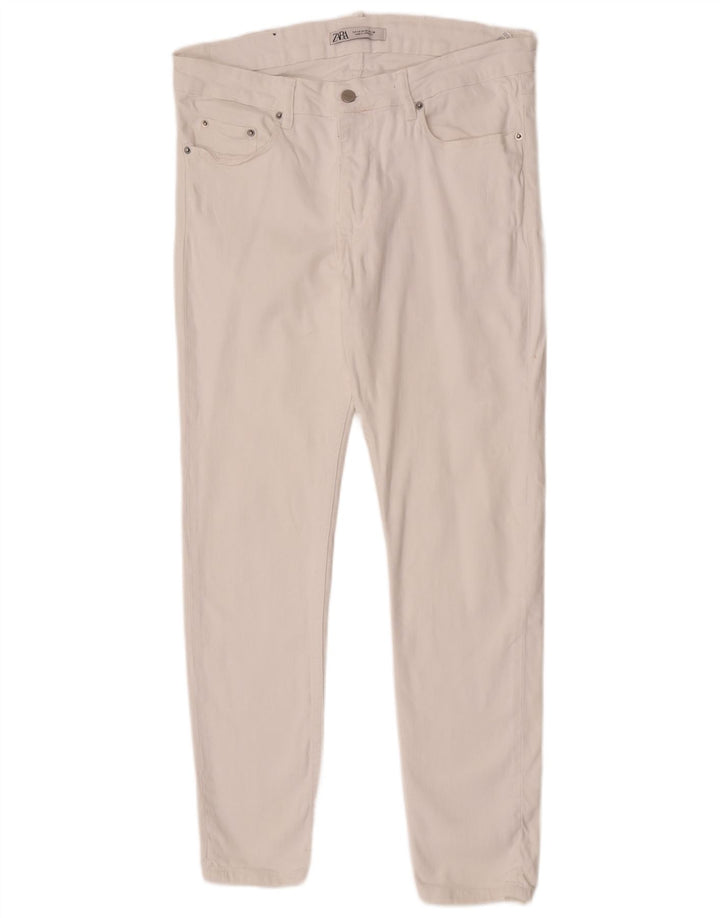 Zara Mens Slim Jeans EU 46 XL W36 L30 White