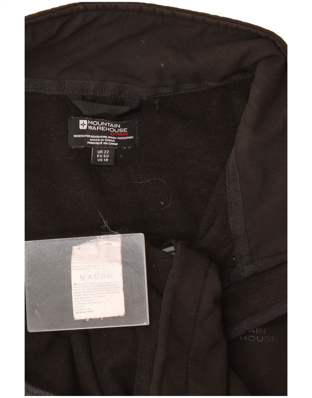 Mountain Warehouse Womens Liner Tracksuit Top Jacket UK 22 3XL Black