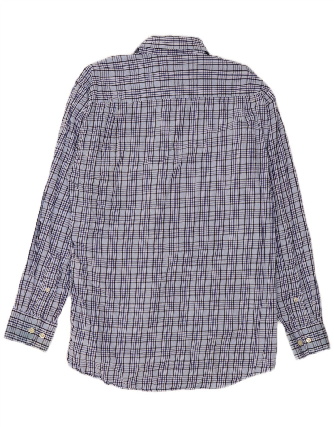 Daniel Hechter Mens Shirt Medium Blue Check Cotton