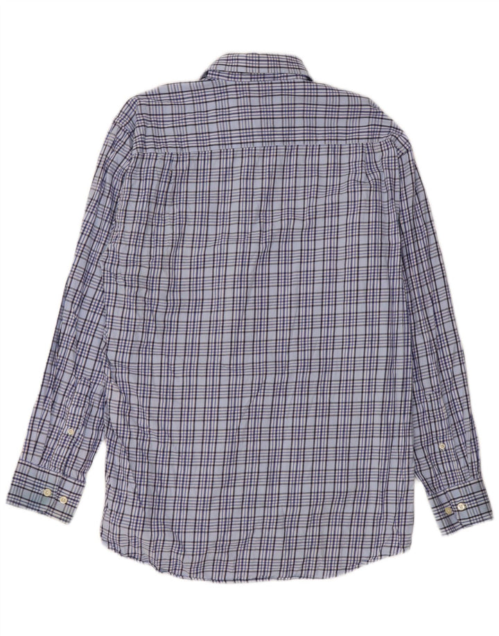 Daniel Hechter Mens Shirt Medium Blue Check Cotton