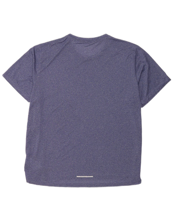 Nike Mens Dri Fit T-Shirt Top 2XL Navy Blue Polyester