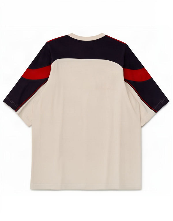 Adidas Mens T-Shirt Top UK 40/42 Medium White Colourblock Cotton