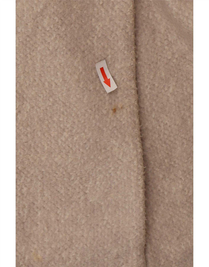 Zara Womens Pullover Overcoat UK 10 Small Grey Cotton