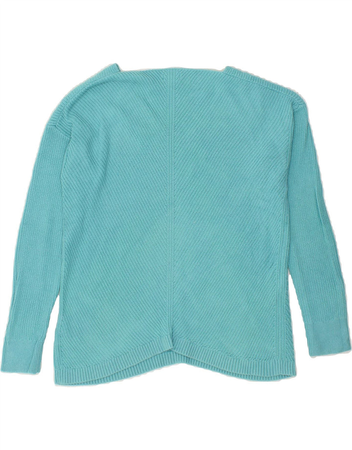 L.L.BEAN Womens Oversized V-Neck Jumper Sweater UK 10 Small Turquoise Vintage L.L.Bean and Second-Hand L.L.Bean from Messina Hembry 