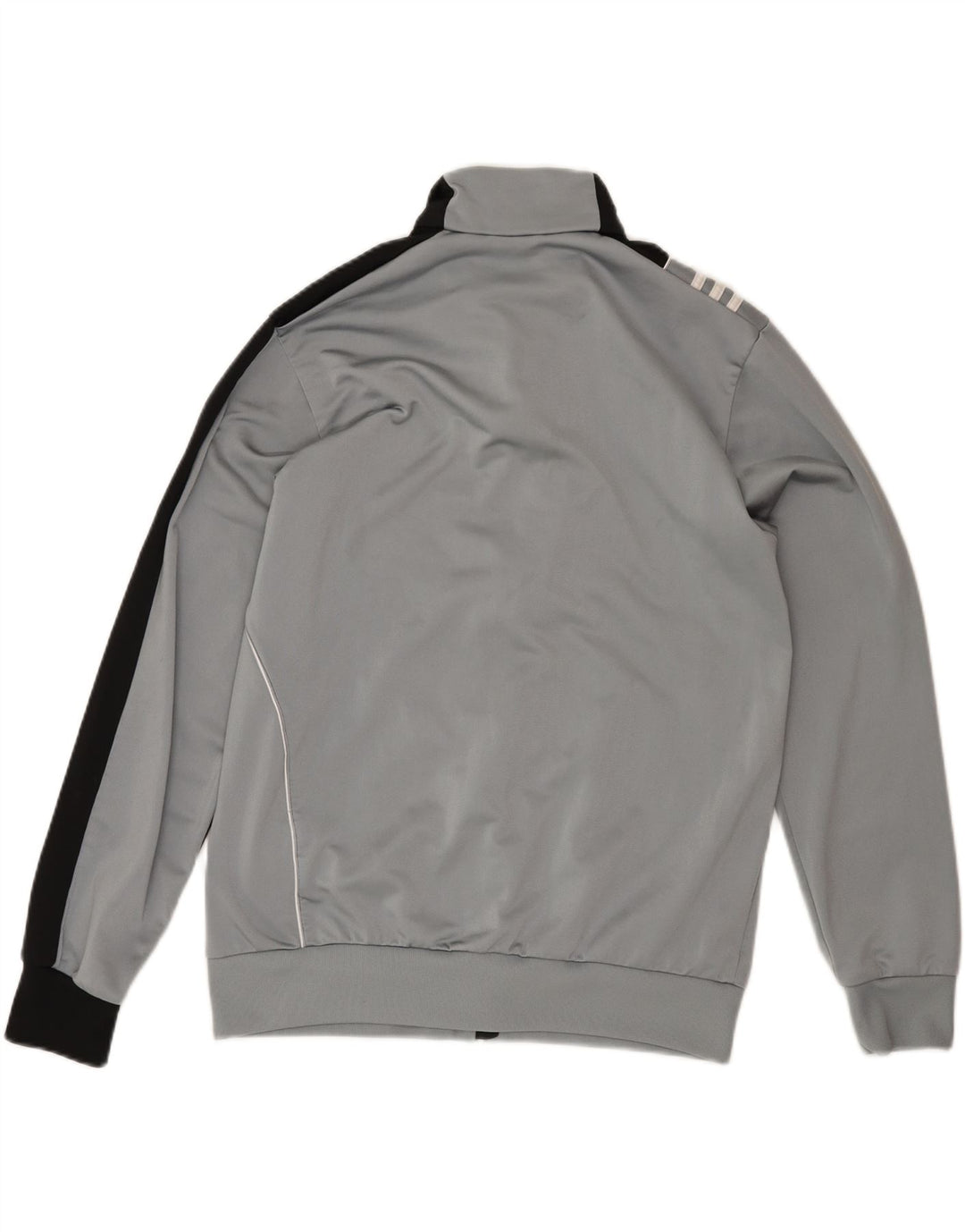 ADIDAS Mens Tracksuit Top Jacket UK 42/44 Large Grey Colourblock Polyester Vintage Adidas and Second-Hand Adidas from Messina Hembry 