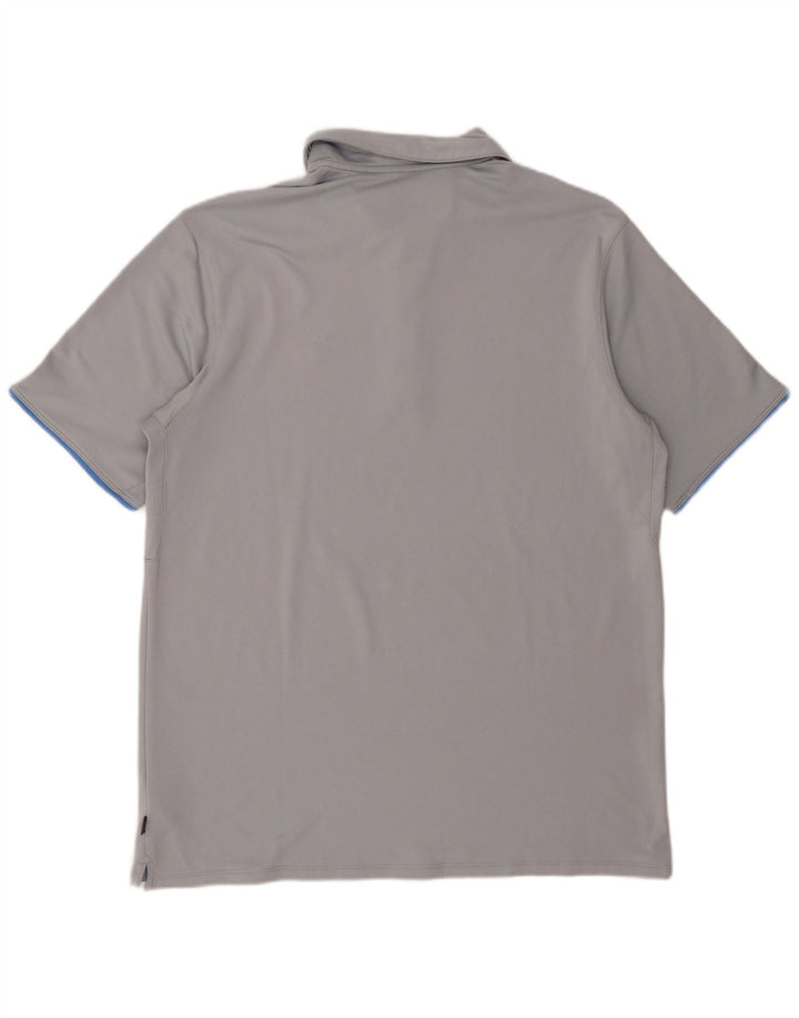 NIKE Mens Polo Shirt XL Grey Polyester