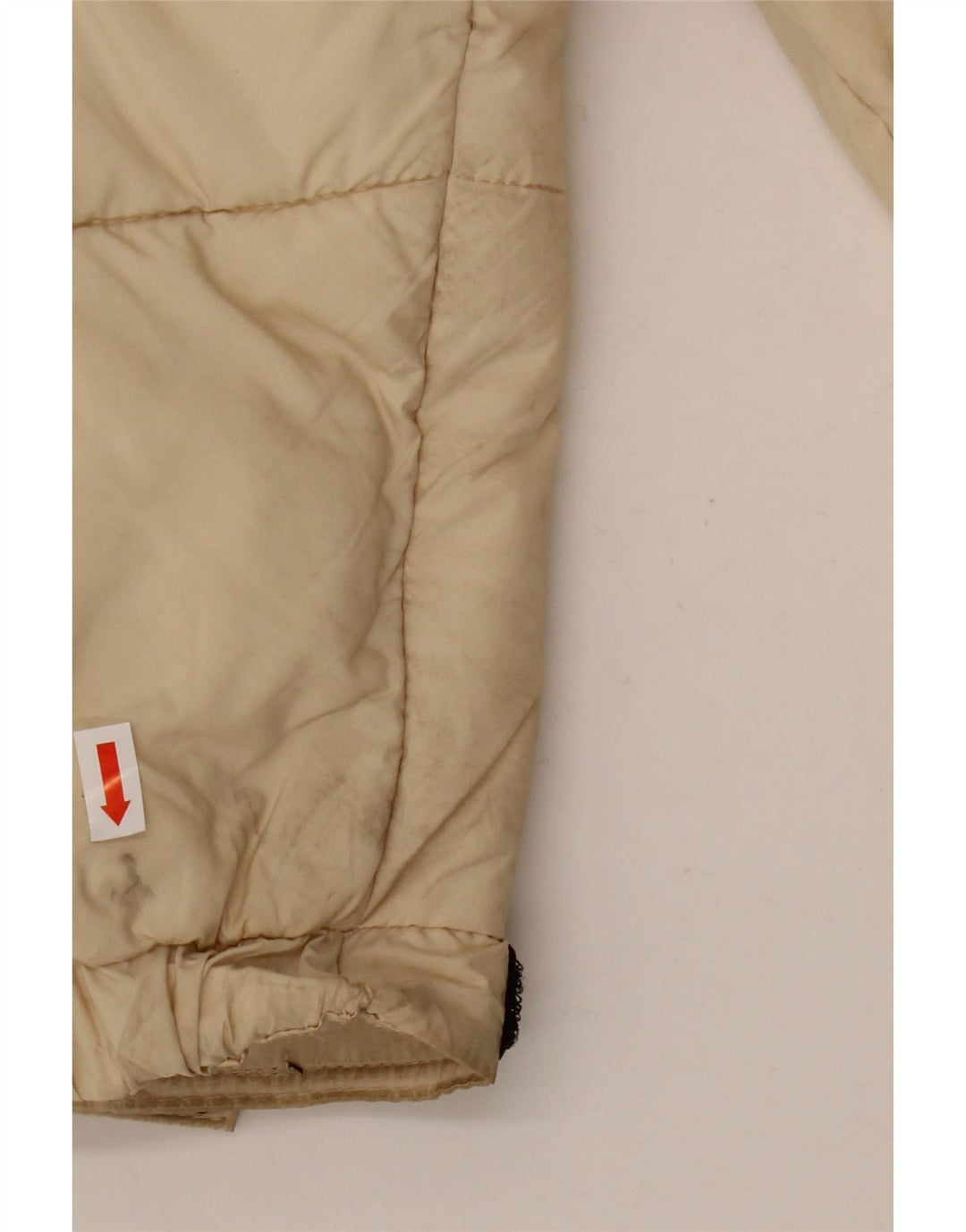 ZARA Mens Padded Jacket UK 36 Small Beige Nylon