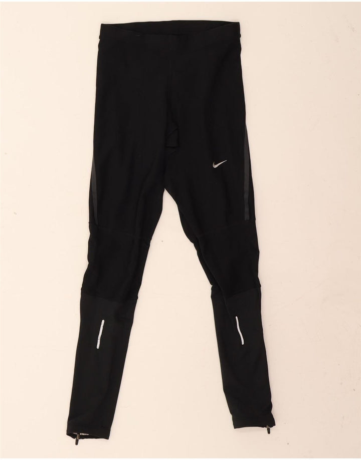 Nike Womens Dri Fit Leggings UK 12 Medium  Black Polyester