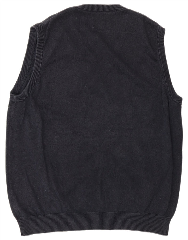 Marks & Spencer Mens Vest Tank Top Large Navy Blue Cotton