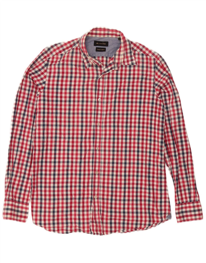 Massimo Dutti Herrenhemd Mittelrot Gingham