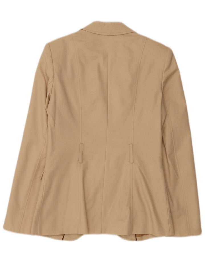 Zara Mujer Chaqueta Blazer De 2 Botones UK 10 Small Beige