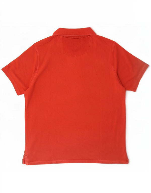 Polo da rugby da uomo Timberland grande in cotone rosso