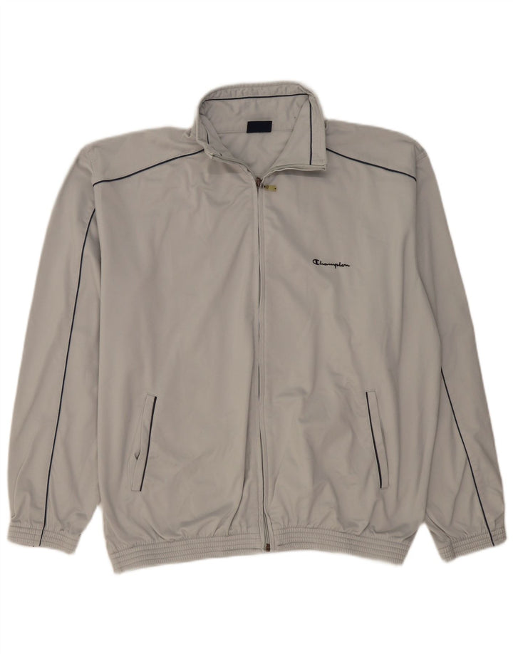 CHAMPION Mens Tracksuit Top Jacket XL Grey Polyester