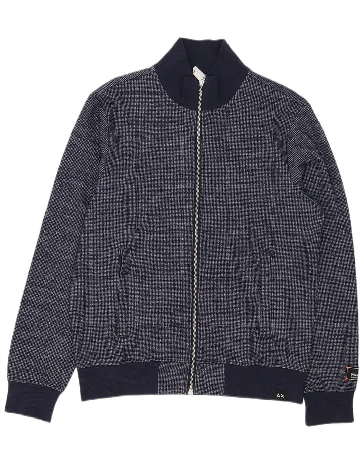 Sun68 Herre cardigan sweater Medium marineblå polyester
