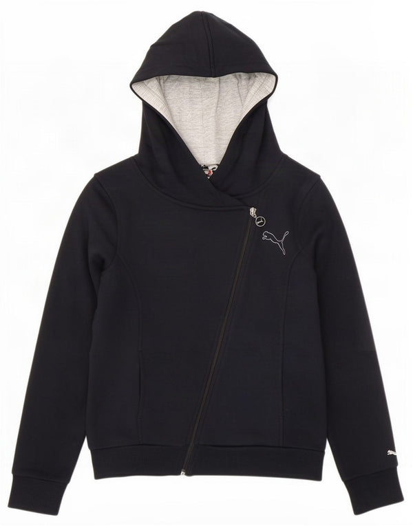 Pulover Puma pentru femei, cu fermoar, UK 12, bumbac mediu negru