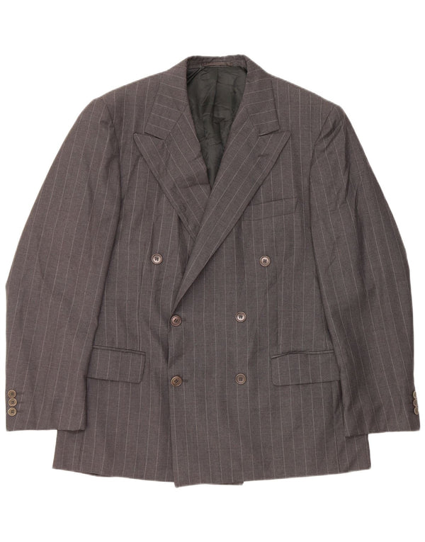 Ermenegildo Zegna Veste Blazer Homme Taille 54 XL Gris Rayé