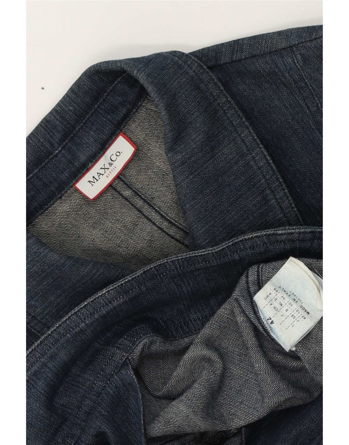 Max & Co. Chaqueta vaquera para mujer UK 10 Small Blue Cotton