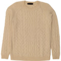 Maglione maglione girocollo da donna HALLHUBER UK 14 Lana beige medio