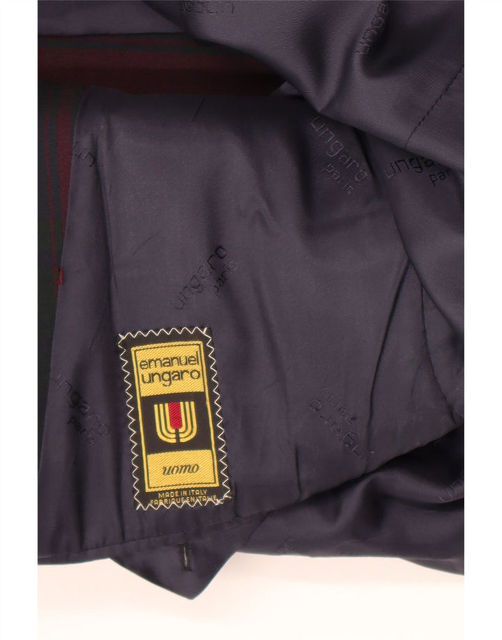 Emanuel Ungaro Herre 2-knaps blazerjakke UK 38 Medium Bourgogne tern