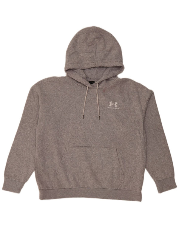 Under Armour Pull à capuche surdimensionné pour femme UK 16 Large Gris Coton
