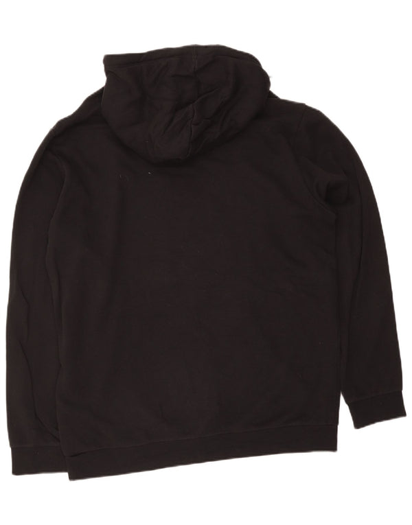 Adidas Mens Hoodie Jumper Large Black Cotton