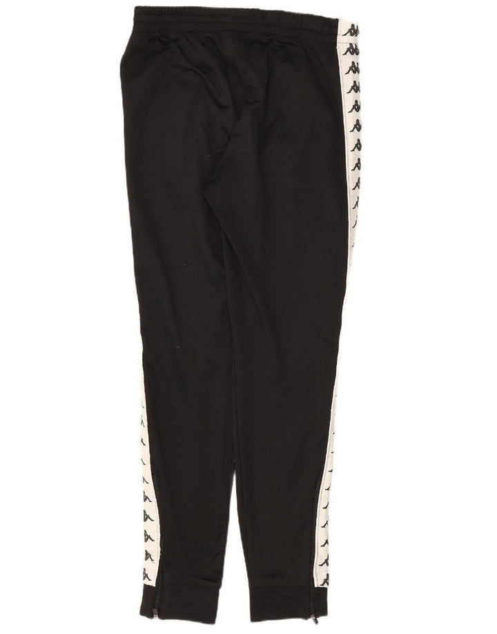 KAPPA Mens Graphic Tracksuit Trousers Joggers Medium  Black Colourblock