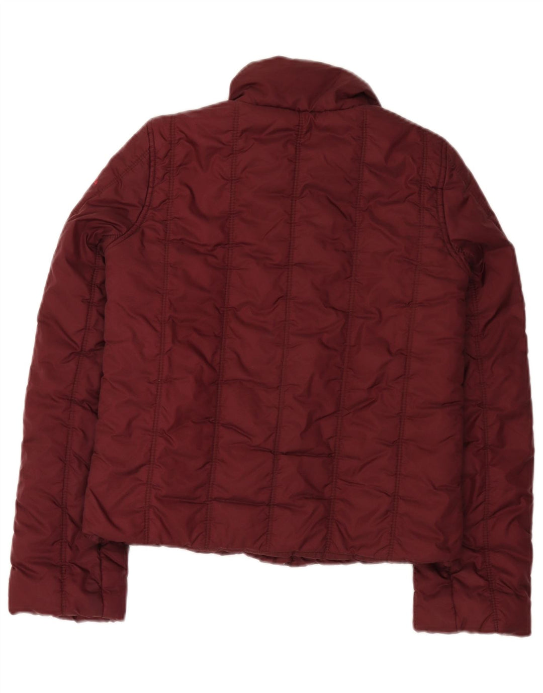 Guess Womens Padded Jacket UK 10 Small Burgundy Nylon