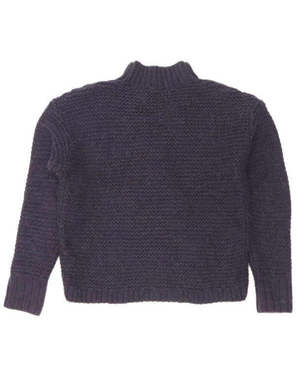 Gap Womens Oversized Turtle Neck Jumper Sweater UK 10 Small Navy Blue