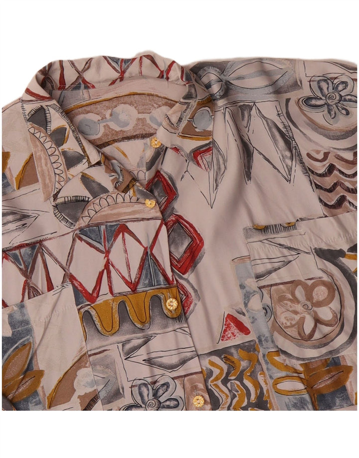 VINTAGE Womens Shirt UK 18 XL White Patchwork