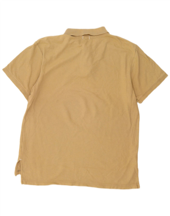 Nike Mens Polo Shirt Large Khaki Cotton
