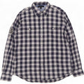 Tommy Hilfiger Chemise en flanelle pour hommes, grand carreaux en coton bleu marine