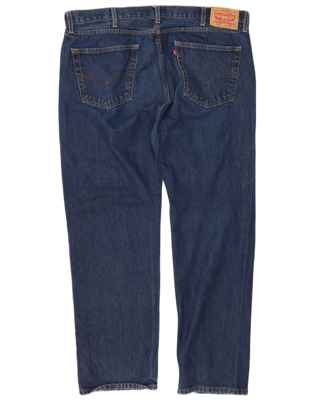 Levi's Herre 505 Straight Jeans W40 L30 Marineblå Bomuld