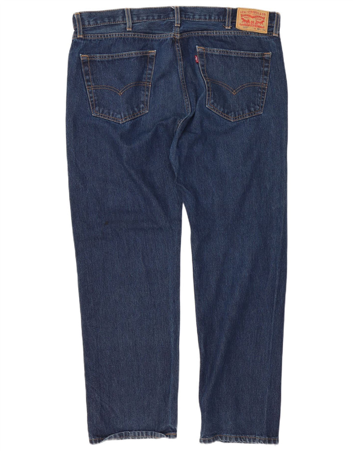 Levi's Herre 505 Straight Jeans W40 L30 Marineblå Bomuld