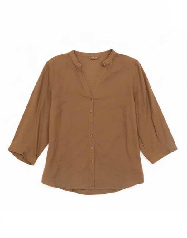 Marks & Spencer női portfólió 3/4 ujjú ingblúz UK 18 XL barna