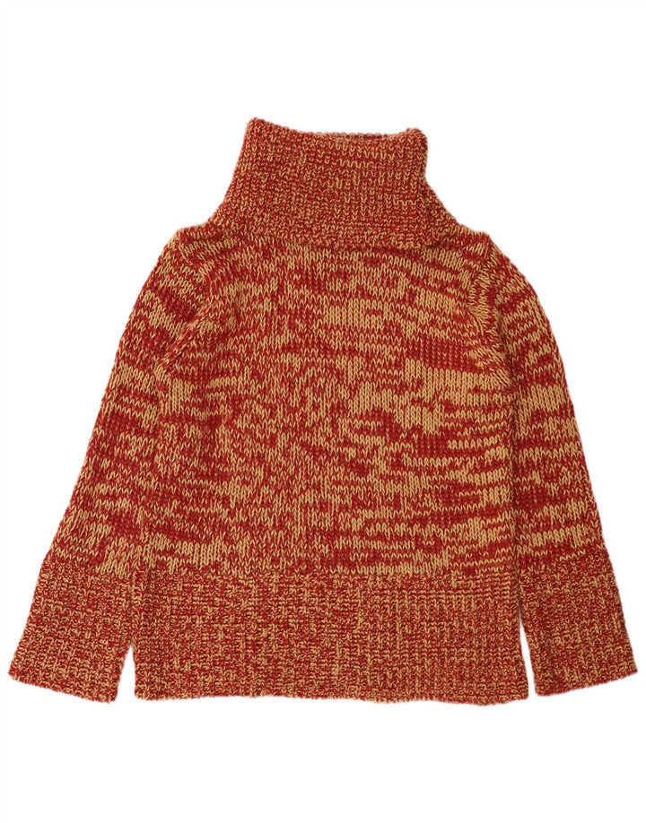Blue Motion Dame Roll Neck Jumper Sweater UK 16 Large Red Flecked