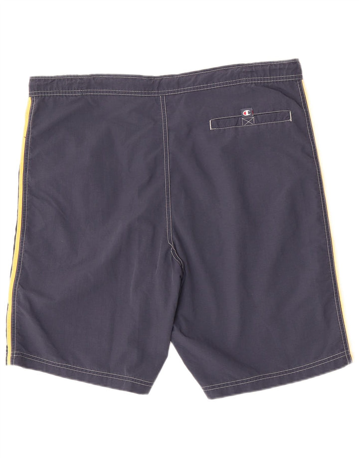 Champion Mens Swimming Shorts Large  Navy Blue Colourblock Polyamide