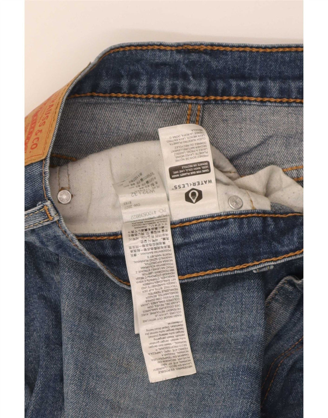 Levi's Uomo 511 Slim Jeans W32 L32 Cotone Blu