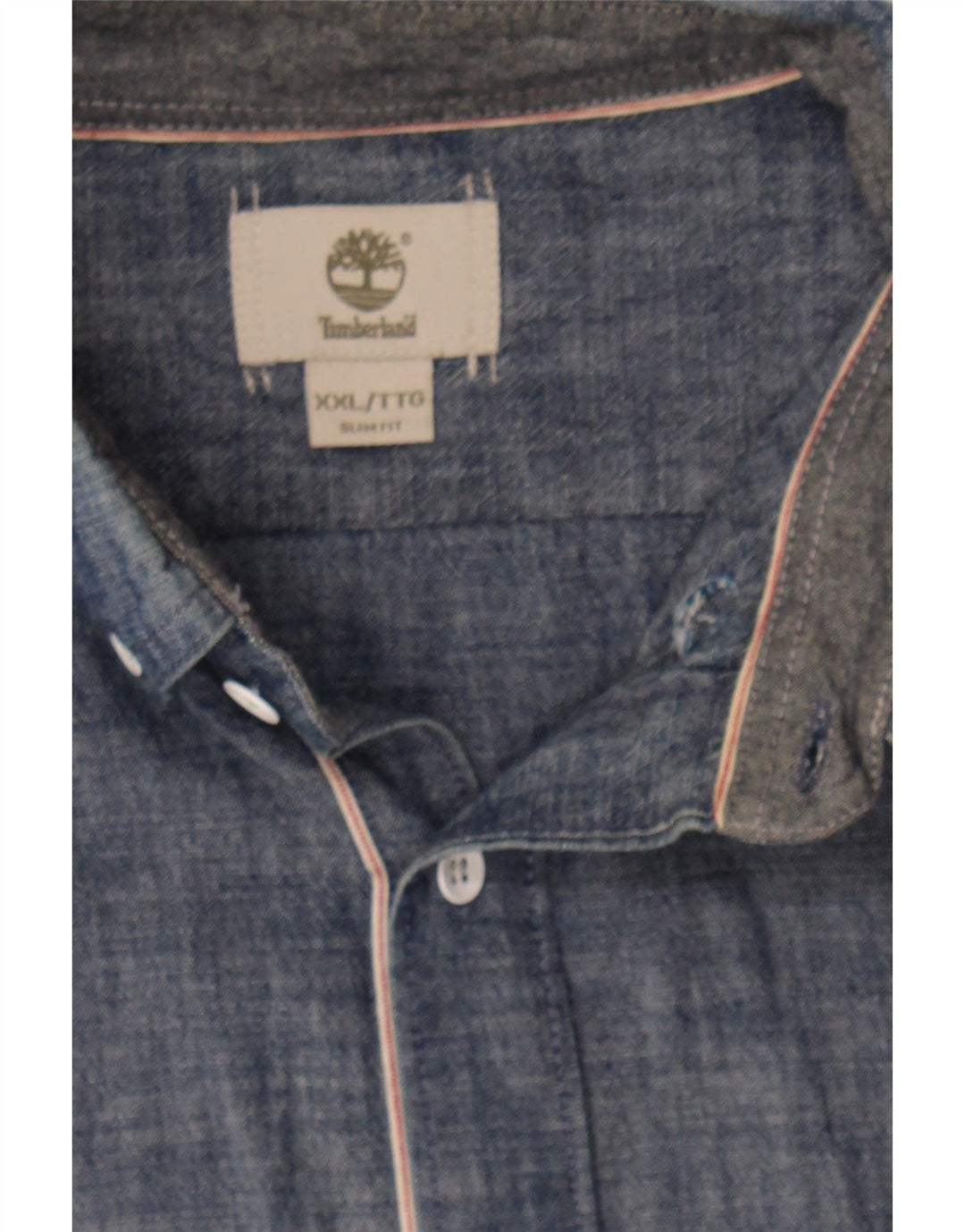 TIMBERLAND Womens Slim Fit Shirt 2XL Blue Cotton Vintage Timberland and Second-Hand Timberland from Messina Hembry 