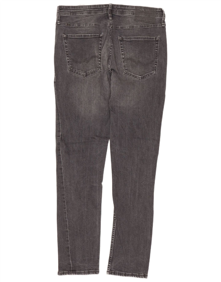 JACK & JONES Mens GLENN Slim Jeans W32 L32 Grey Cotton